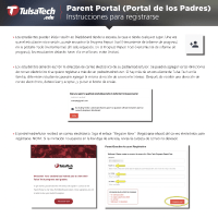 Thumbnail of Parent Portal Registration Instructions Flyer - Spanish