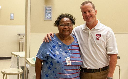 Ms. Mildred Hill, Surgical Technology instructor & James H. Neel, MD