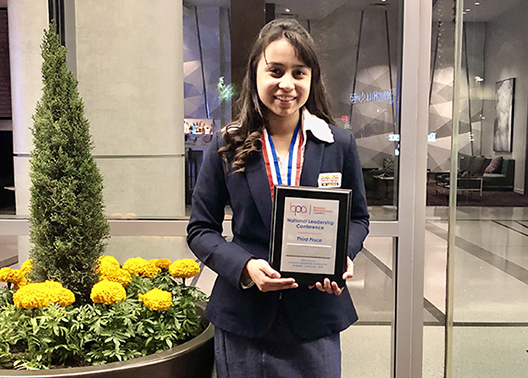 Julie Orellana earned two awards at the BPA Conference last year.