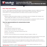 Thumbnail of the Tulsa Tech HB 3958 Information