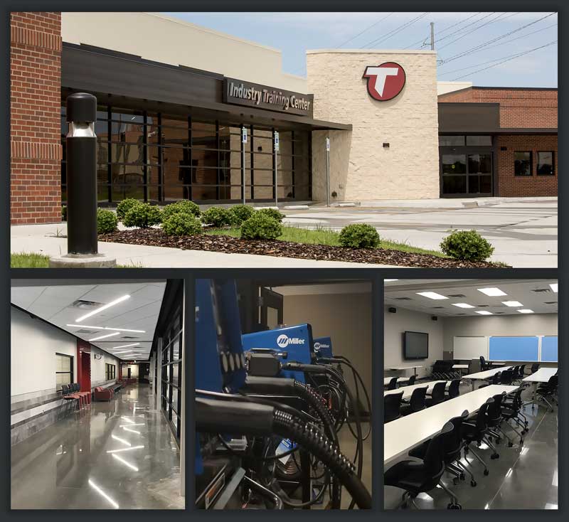 Interior and exterior of the Industry Training Center